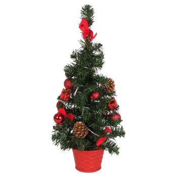 Preview: Mini LED Weihnachtsbaum 45 cm geschmückt - 2 Farben -